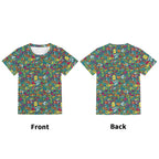 Crazy Characters Kids Loose Fit Short Sleeve T-Shirt Kid's Full Print T-shirt Printed Offshore Sci Fi