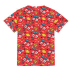 Comic Book Red Kids Loose Fit Short Sleeve T-Shirt Kid's Full Print T-shirt comic Printed Offshore