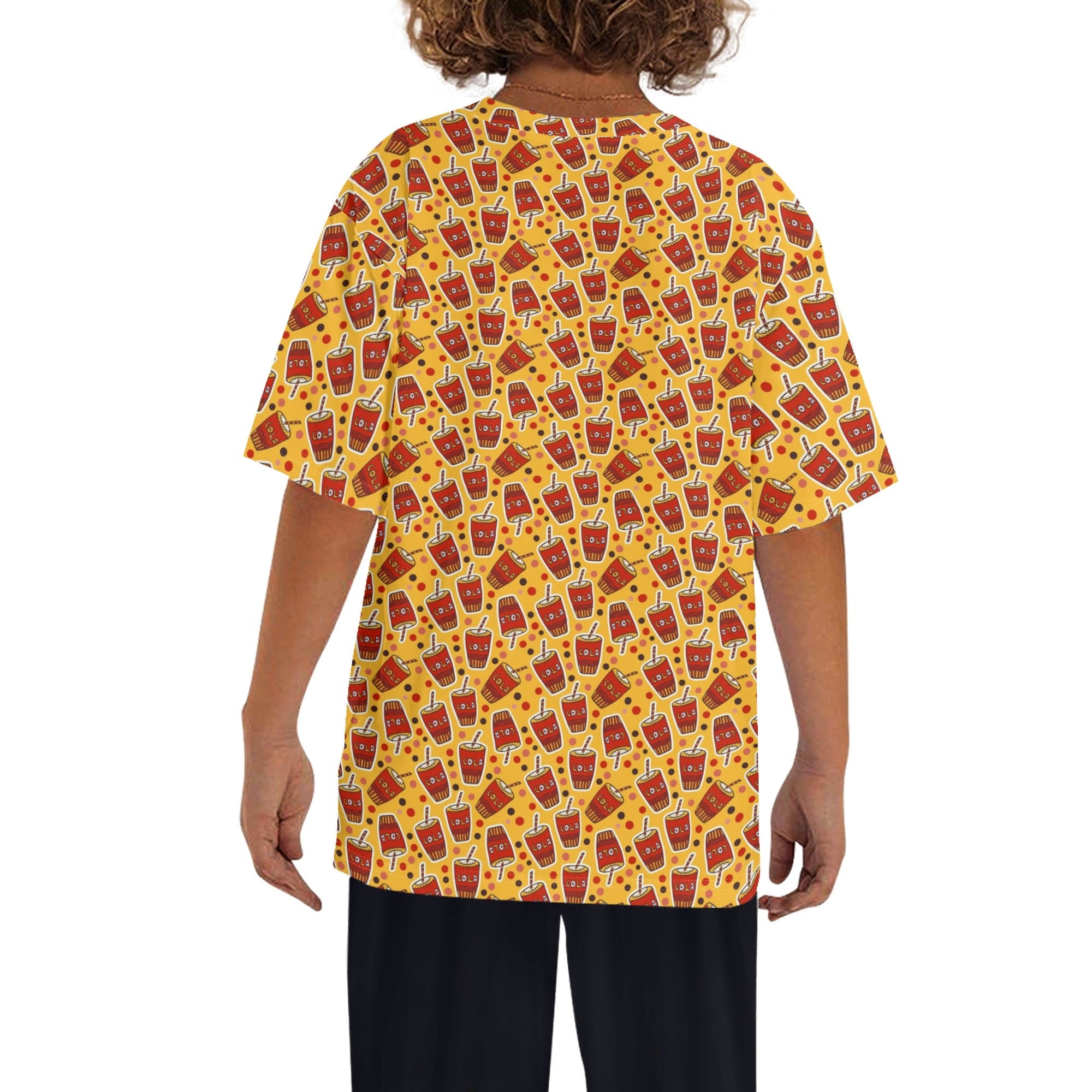 Cola Kids Loose Fit Short Sleeve T-Shirt Kid's Full Print T-shirt Food Printed Offshore
