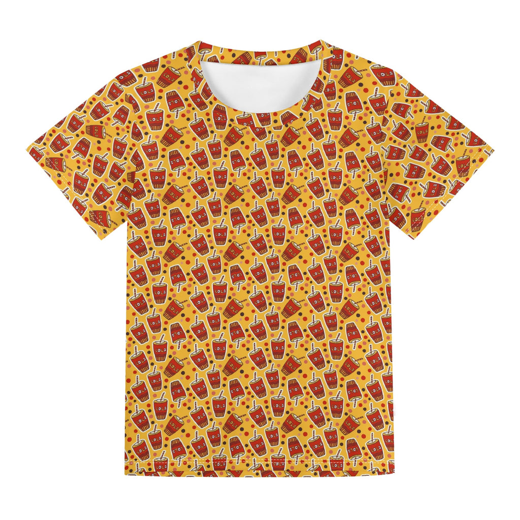 Cola Kids Loose Fit Short Sleeve T-Shirt Kid's Full Print T-shirt Food Printed Offshore