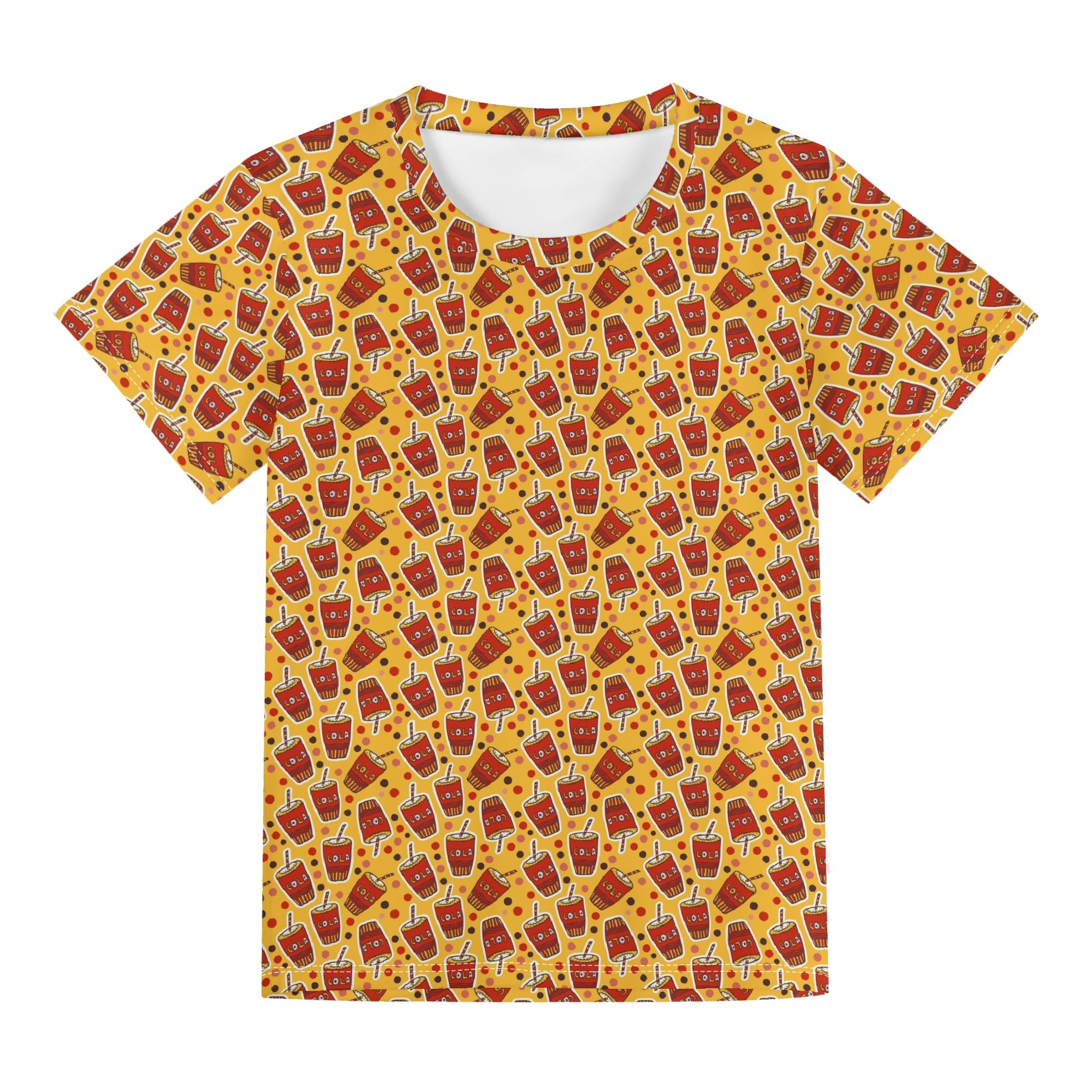 Cola Kids Loose Fit Short Sleeve T-Shirt Kid's Full Print T-shirt Food Printed Offshore