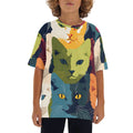 Cats Kids Loose Fit Short Sleeve T-Shirt XL Kid's Full Print T-shirt animal Printed Offshore