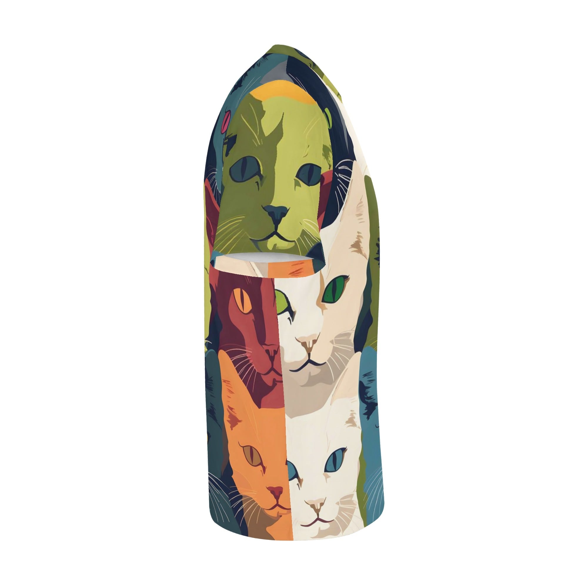 Cats Kids Loose Fit Short Sleeve T-Shirt Kid's Full Print T-shirt animal Printed Offshore