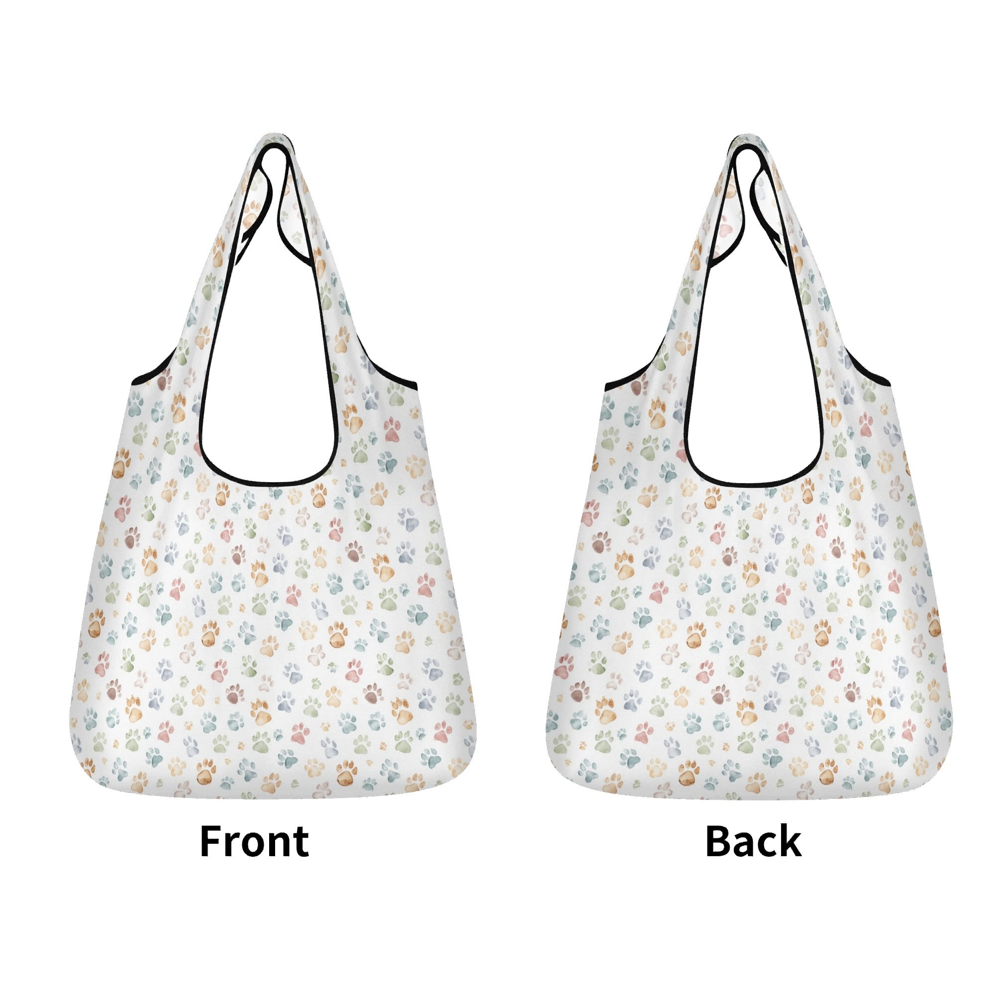 Paw Prints 3 Pack of Foldable Shopping Bags 3-Pack Shopping Bags animal Printed Offshore