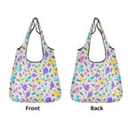 80s Grid 3 Pack of Foldable Shopping Bags 3-Pack Shopping Bags Printed Offshore Retro