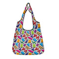 Graphic 80s 3 Pack of Foldable Shopping Bags Default Title 3-Pack Shopping Bags Printed Offshore Retro