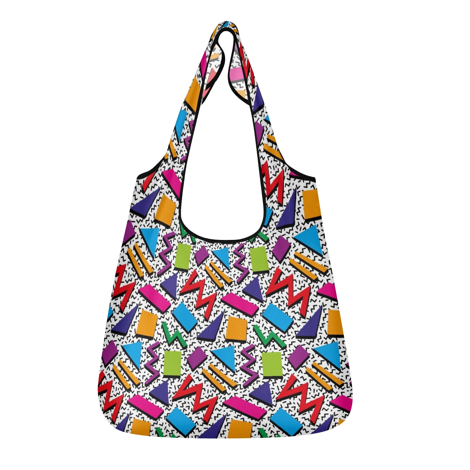 Graphic 80s - 3 Pack of Foldable Shopping Bags Default Title 3-Pack Shopping Bags Printed Offshore Retro