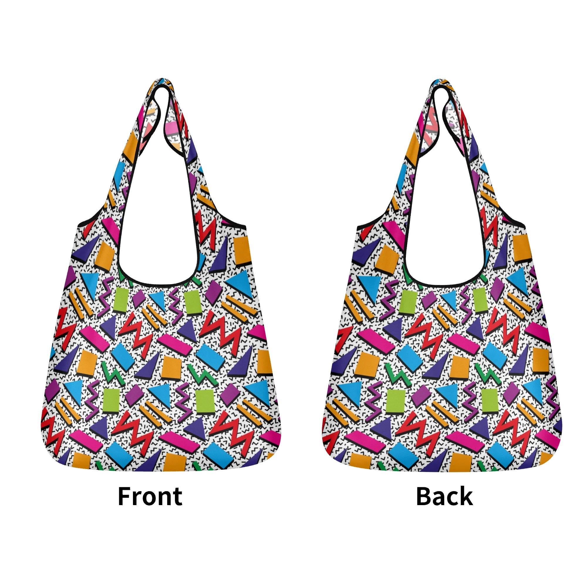 Graphic 80s - 3 Pack of Foldable Shopping Bags 3-Pack Shopping Bags Printed Offshore Retro