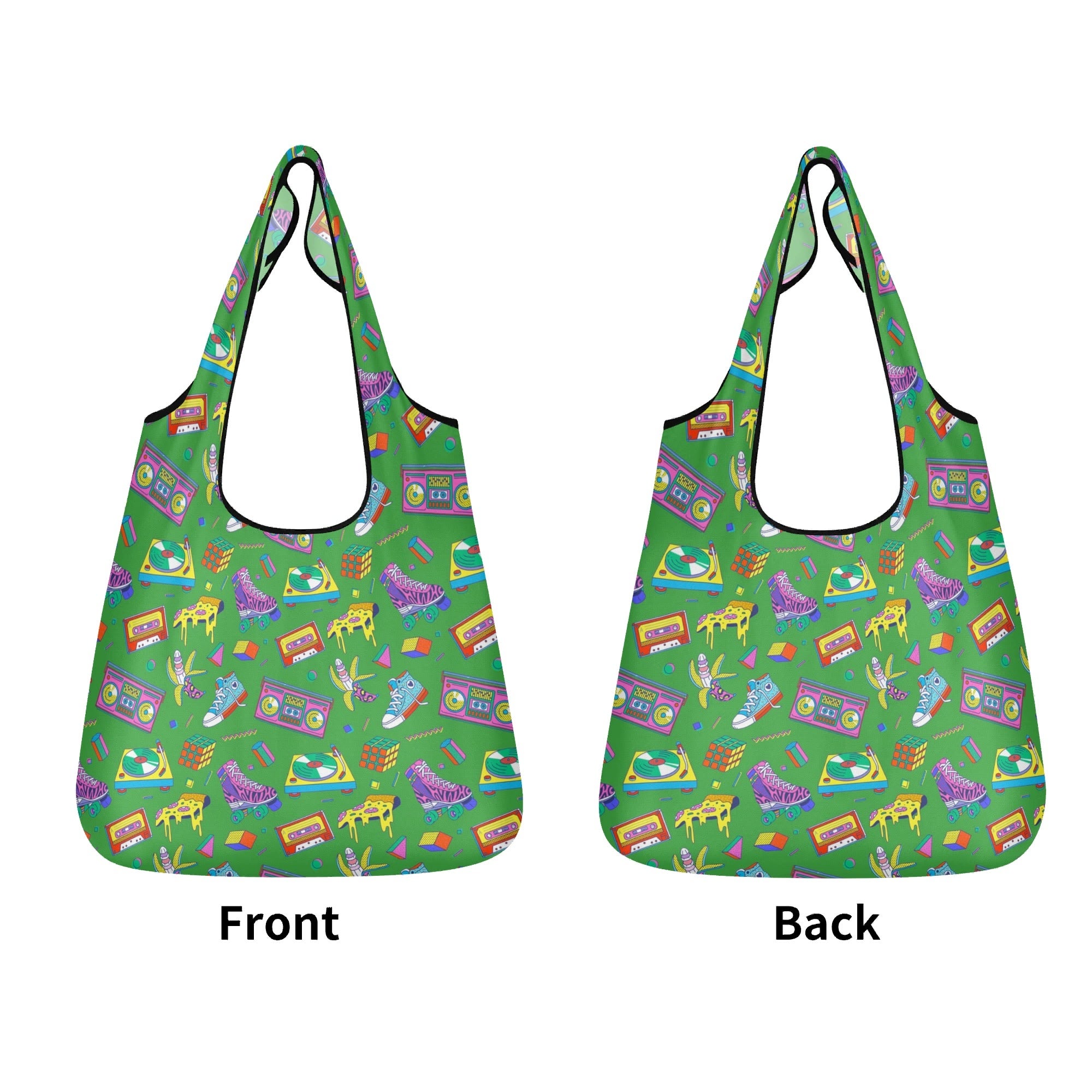 Bright 80s - 3 Pack of Foldable Shopping Bags 3-Pack Shopping Bags Printed Offshore Retro