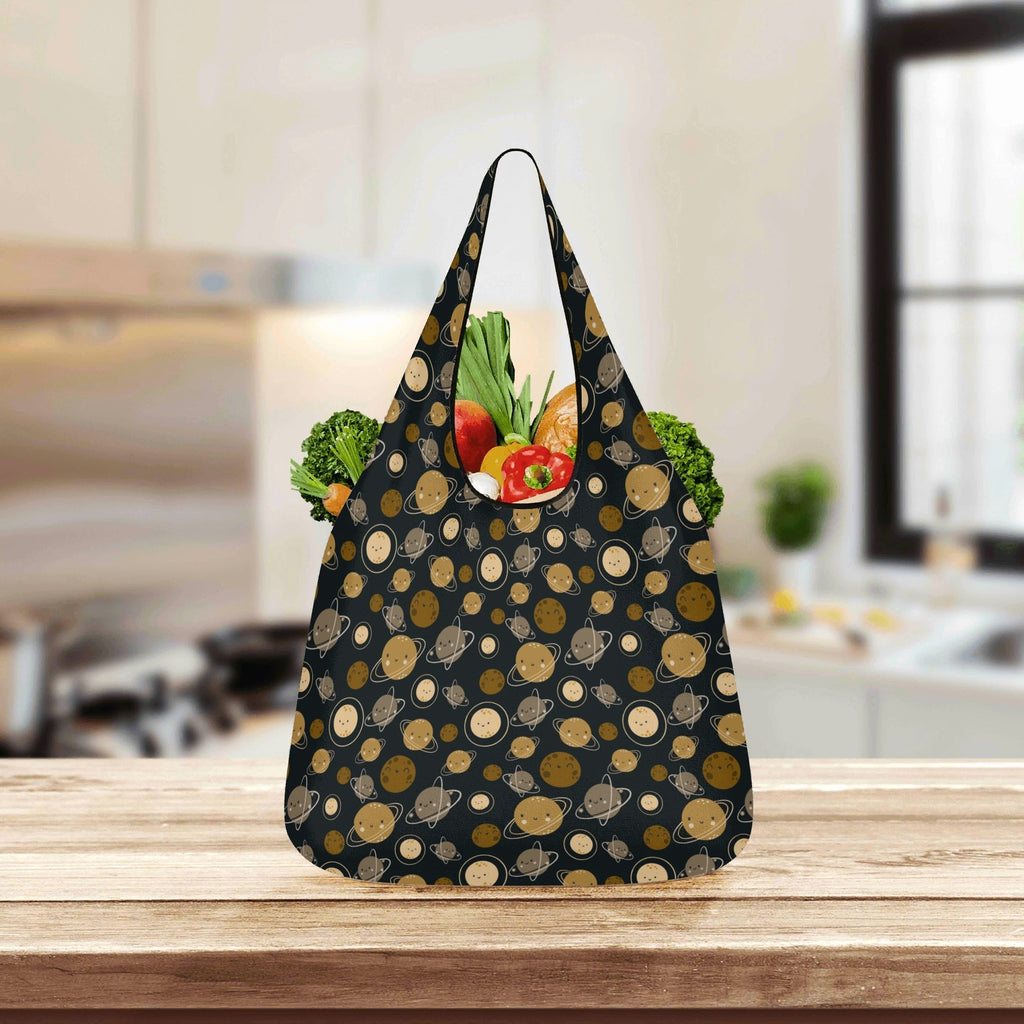 Planets 3 Pack of Foldable Shopping Bags 3-Pack Shopping Bags Printed Offshore Space