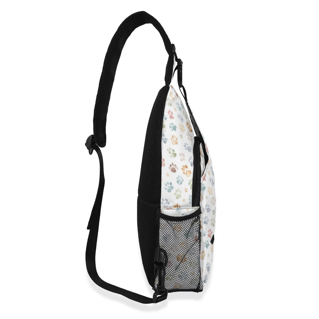 Paw Print Chest Crossbody Bag with Adjustable Strap Chest Crossbody Bag animal Printed Offshore