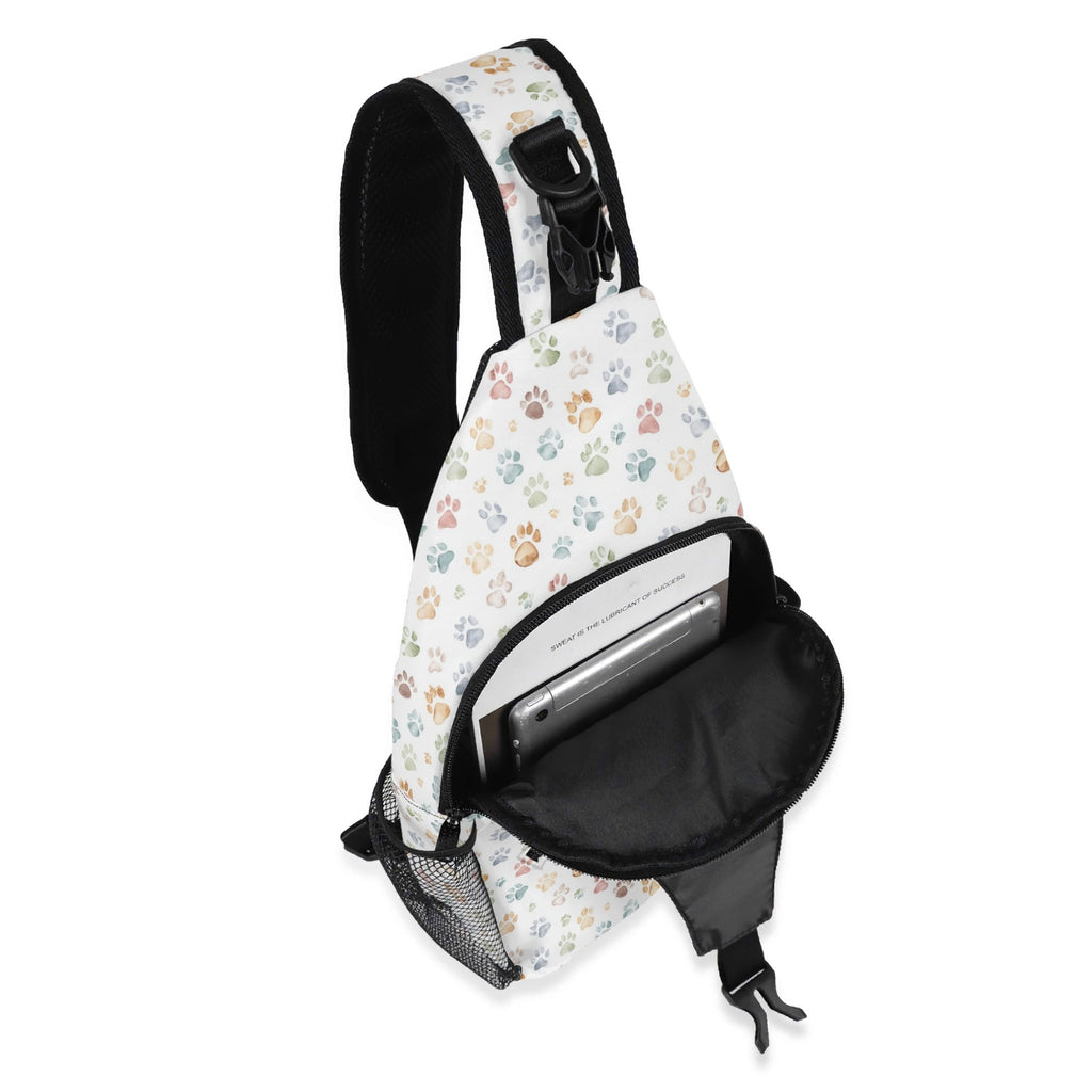 Paw Print Chest Crossbody Bag with Adjustable Strap Chest Crossbody Bag animal Printed Offshore