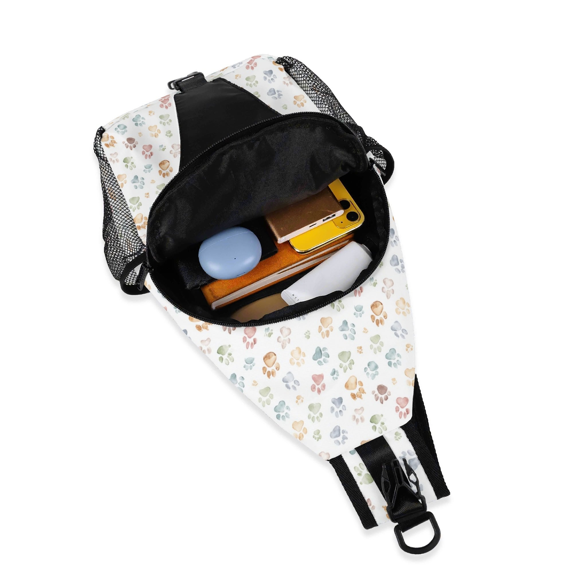 Paw Print Chest Crossbody Bag with Adjustable Strap Chest Crossbody Bag animal Printed Offshore