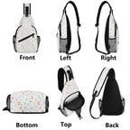 Paw Print Chest Crossbody Bag with Adjustable Strap Chest Crossbody Bag animal Printed Offshore