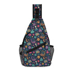 Space Arcade Chest Crossbody Bag with Adjustable Strap Default Title Chest Crossbody Bag Games Printed Offshore Retro