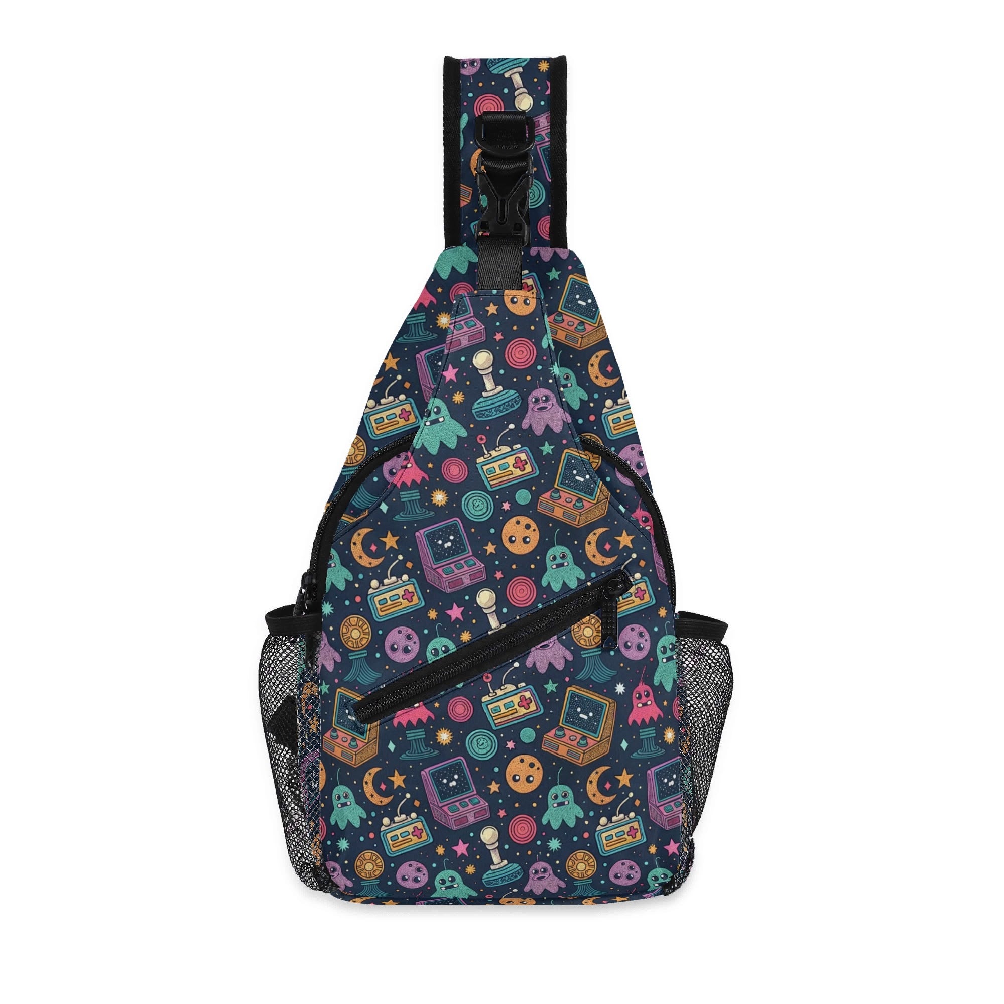 Space Arcade - Chest Crossbody Bag with Adjustable Strap Default Title Chest Crossbody Bag Games Printed Offshore Retro