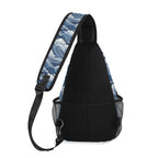 Japanese Waves Chest Crossbody Bag with Adjustable Strap Chest Crossbody Bag Ocean Printed Offshore