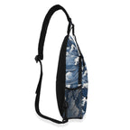 Japanese Waves Chest Crossbody Bag with Adjustable Strap Chest Crossbody Bag Ocean Printed Offshore