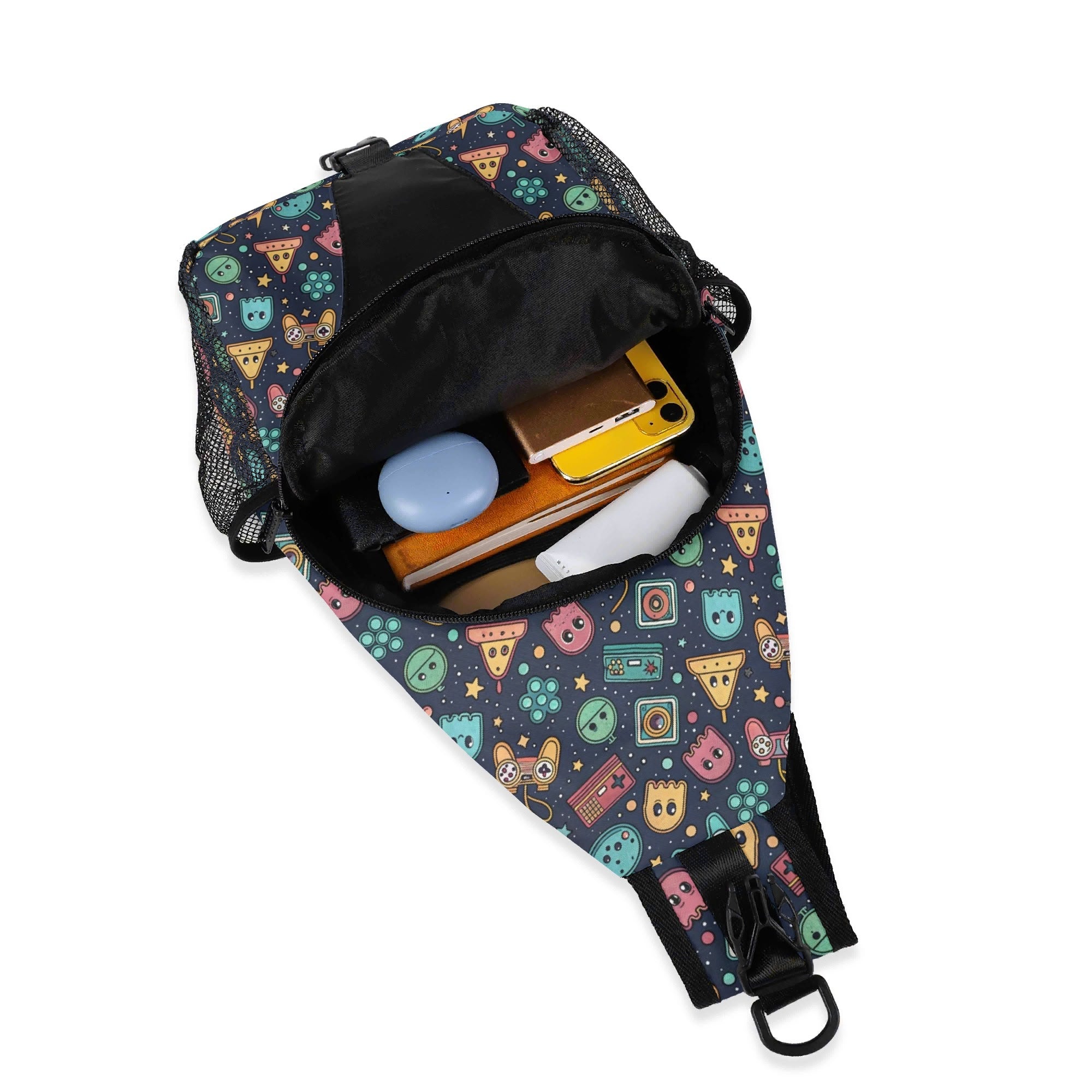 Video Game - Chest Crossbody Bag with Adjustable Strap Chest Crossbody Bag Games Printed Offshore Retro