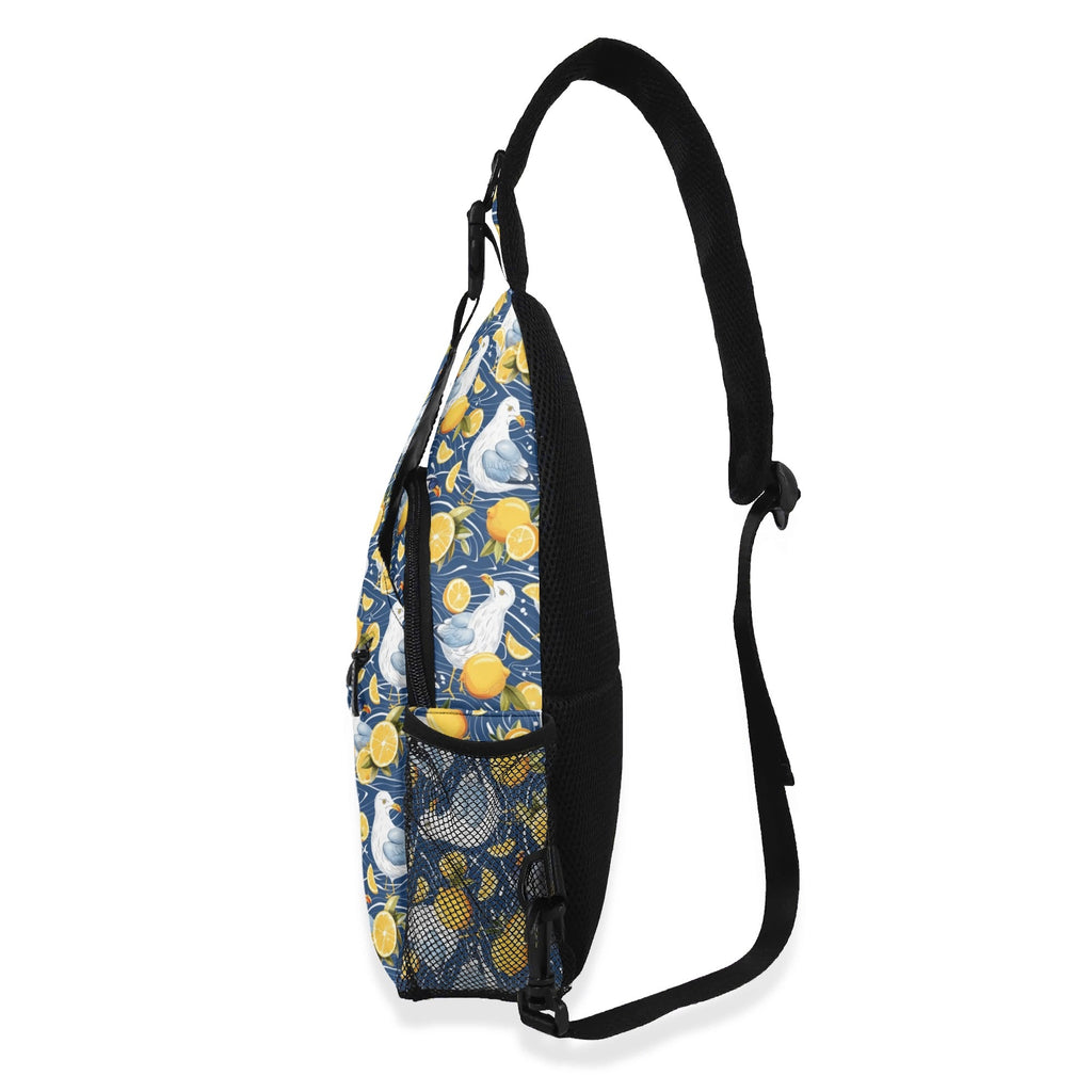 Lemon Seagull Chest Crossbody Bag with Adjustable Strap Chest Crossbody Bag animal Printed Offshore