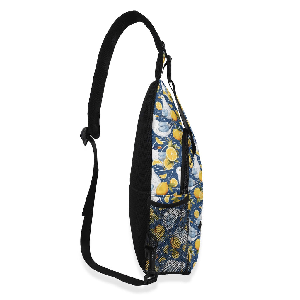 Lemon Seagull Chest Crossbody Bag with Adjustable Strap Chest Crossbody Bag animal Printed Offshore