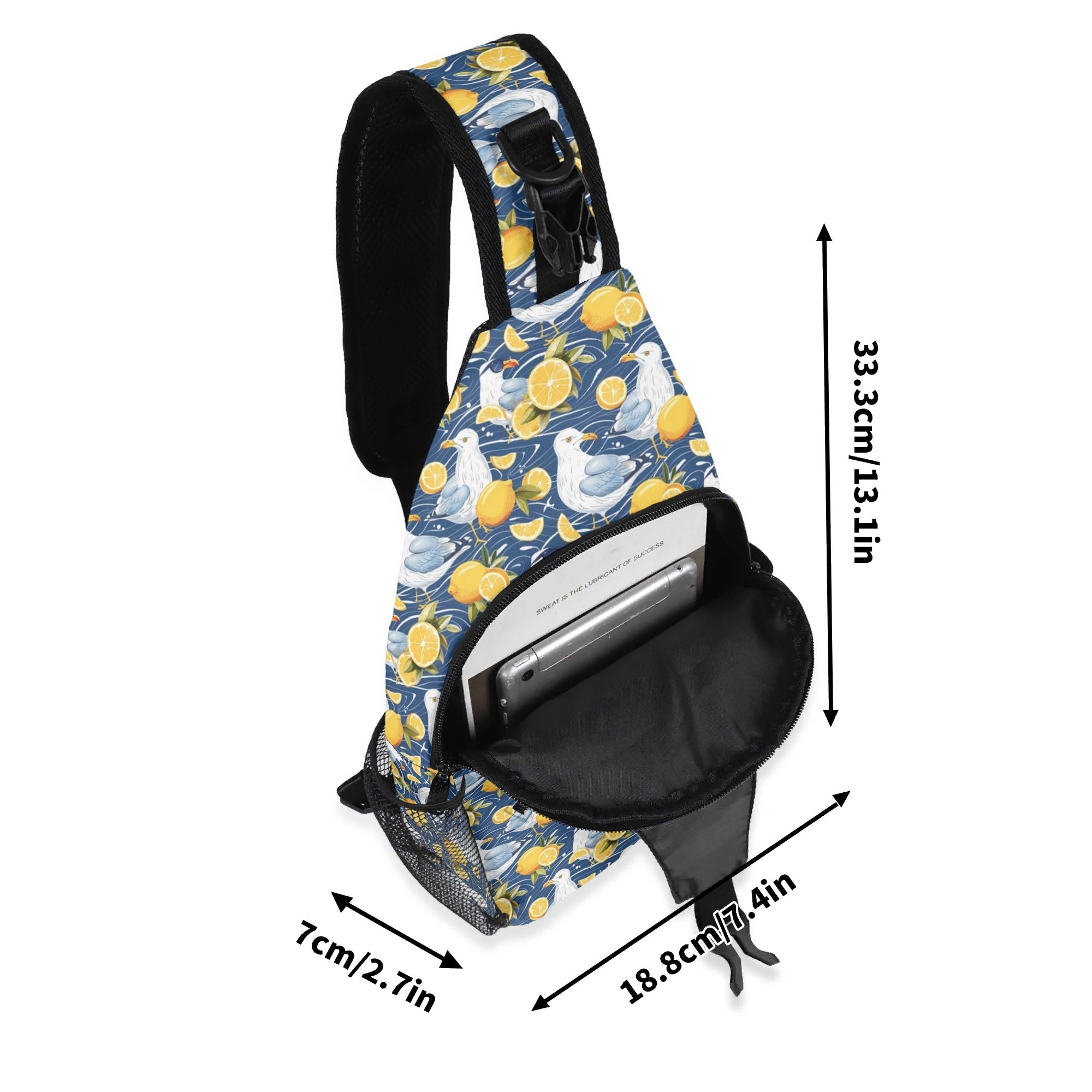 Lemon Seagull Chest Crossbody Bag with Adjustable Strap Chest Crossbody Bag animal Printed Offshore
