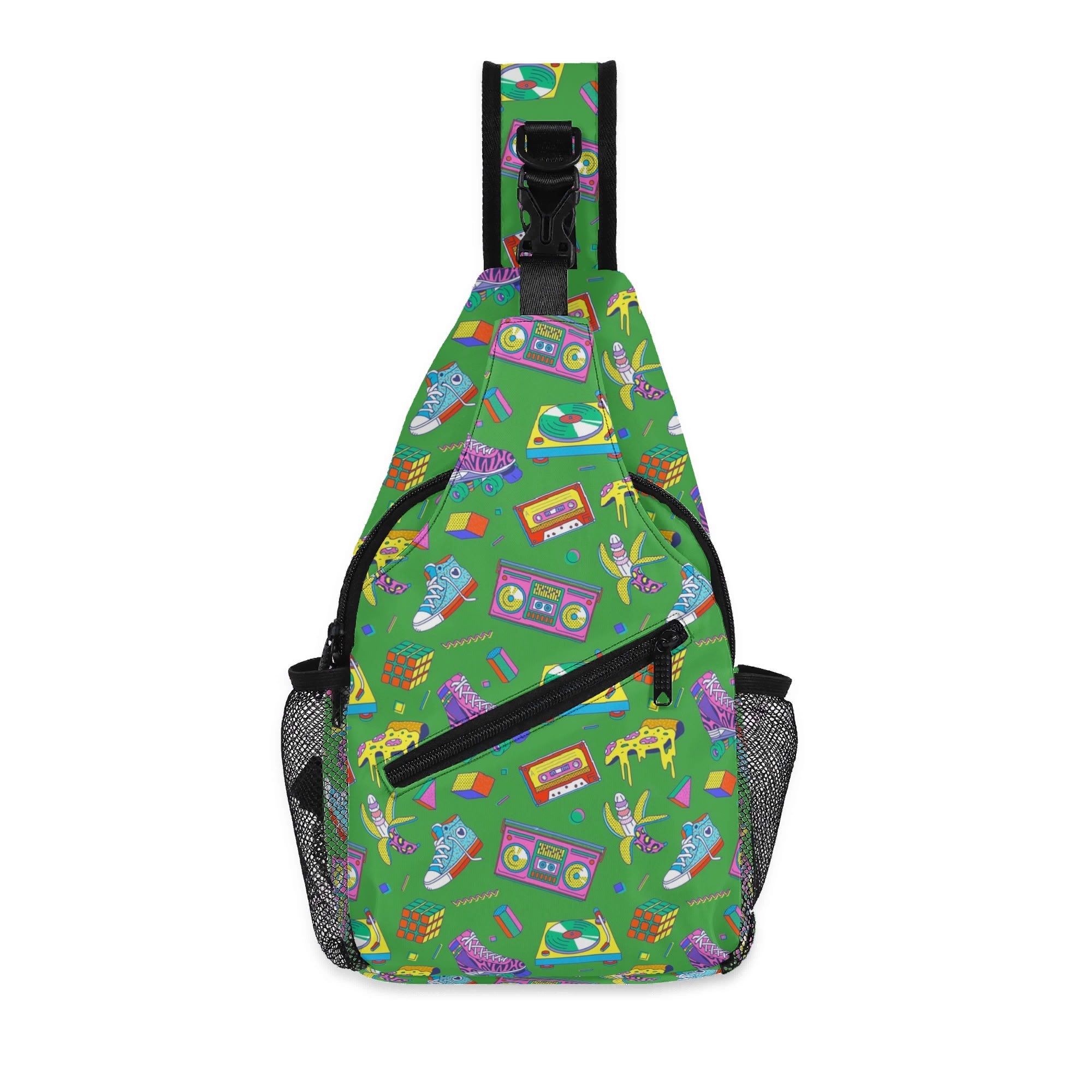 Bright 80s - Chest Crossbody Bag with Adjustable Strap Default Title Chest Crossbody Bag Printed Offshore Retro