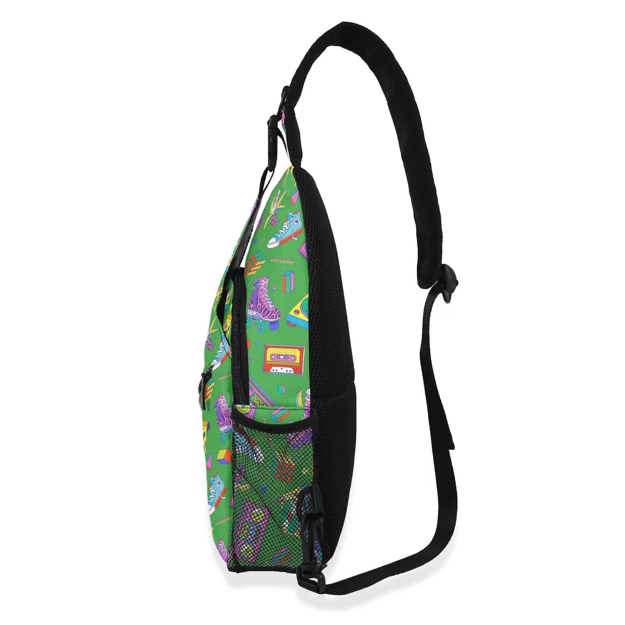 Bright 80s Chest Crossbody Bag with Adjustable Strap Chest Crossbody Bag Printed Offshore Retro