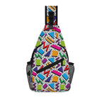 Graphic 80s Chest Crossbody Bag with Adjustable Strap Default Title Chest Crossbody Bag Printed Offshore Retro