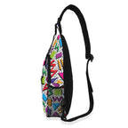Graphic 80s Chest Crossbody Bag with Adjustable Strap Chest Crossbody Bag Printed Offshore Retro