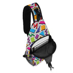 Graphic 80s Chest Crossbody Bag with Adjustable Strap Chest Crossbody Bag Printed Offshore Retro