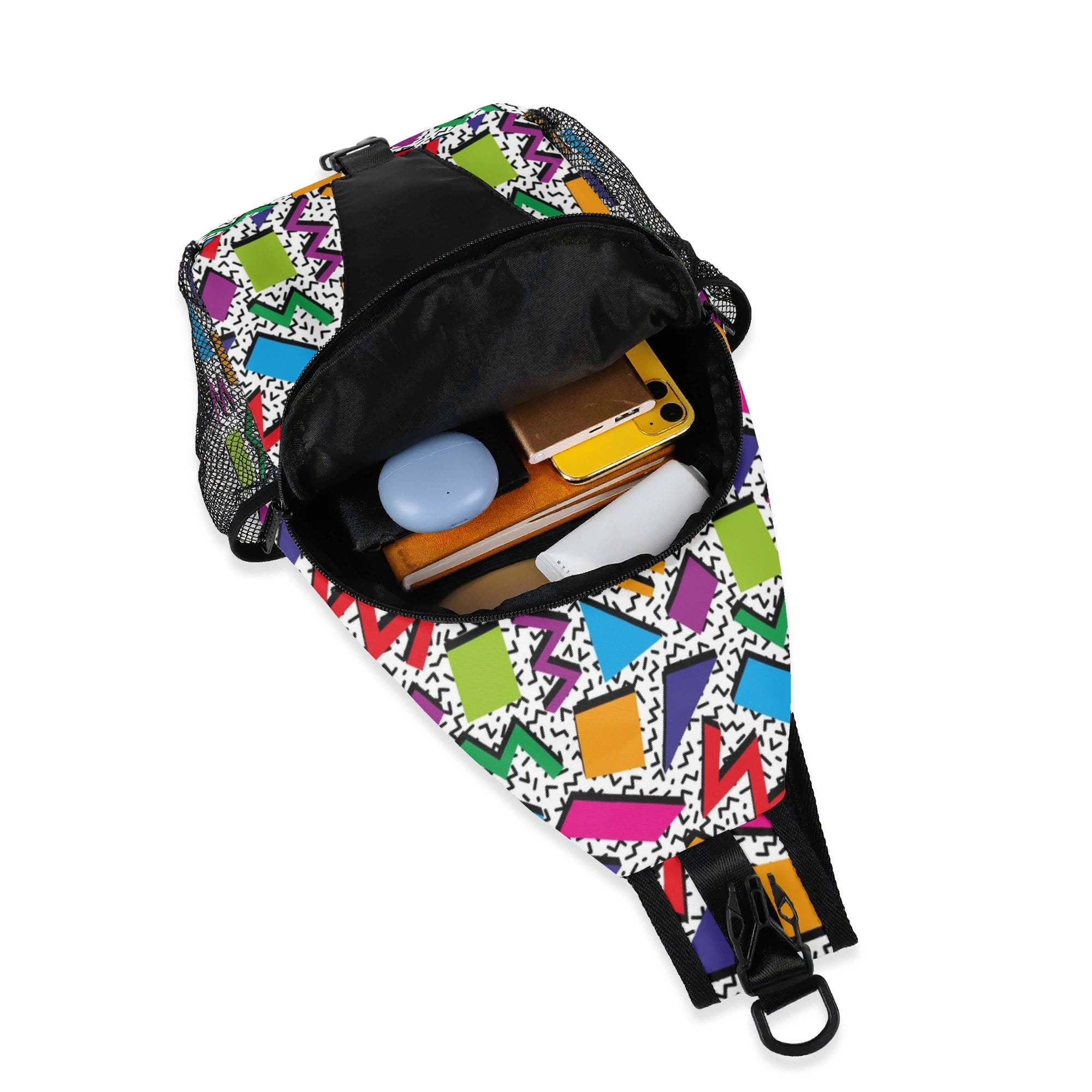 Graphic 80s - Chest Crossbody Bag with Adjustable Strap Chest Crossbody Bag Printed Offshore Retro