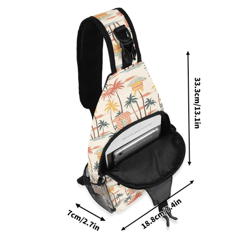 Beach Shack Chest Crossbody Bag with Adjustable Strap Chest Crossbody Bag Printed Offshore Surf