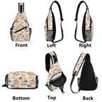 Beach Shack Chest Crossbody Bag with Adjustable Strap Chest Crossbody Bag Printed Offshore Surf