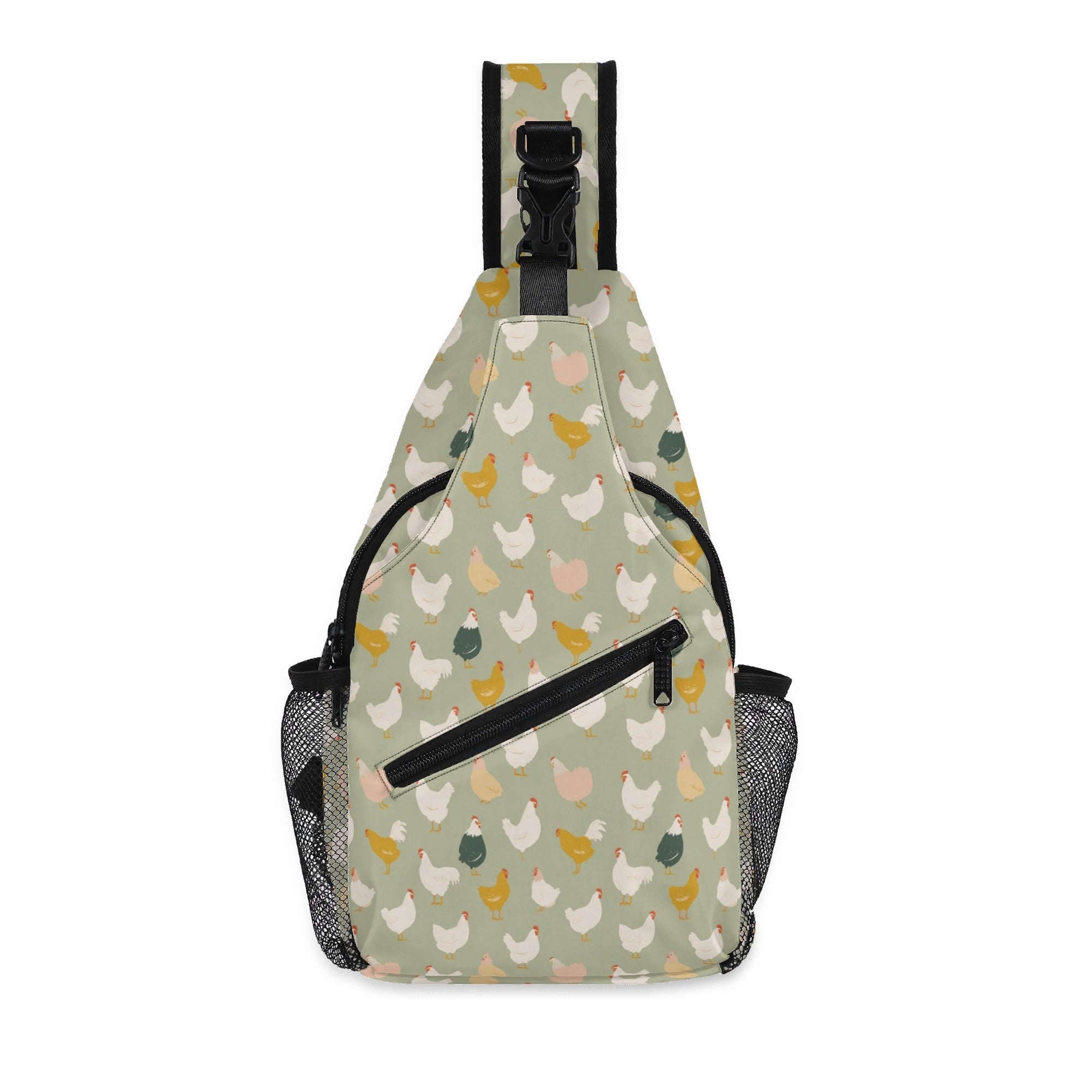 Chicken Life Chest Crossbody Bag with Adjustable Strap Default Title Chest Crossbody Bag animal Printed Offshore