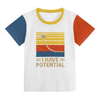 I Have Potential, Physics Kids Loose Fit Short Sleeve T-Shirt Kid's Full Print T-shirt Printed Offshore Science