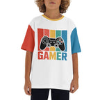 Gamer Kids Loose Fit Short Sleeve T-Shirt XL Kid's Full Print T-shirt Games Printed Offshore