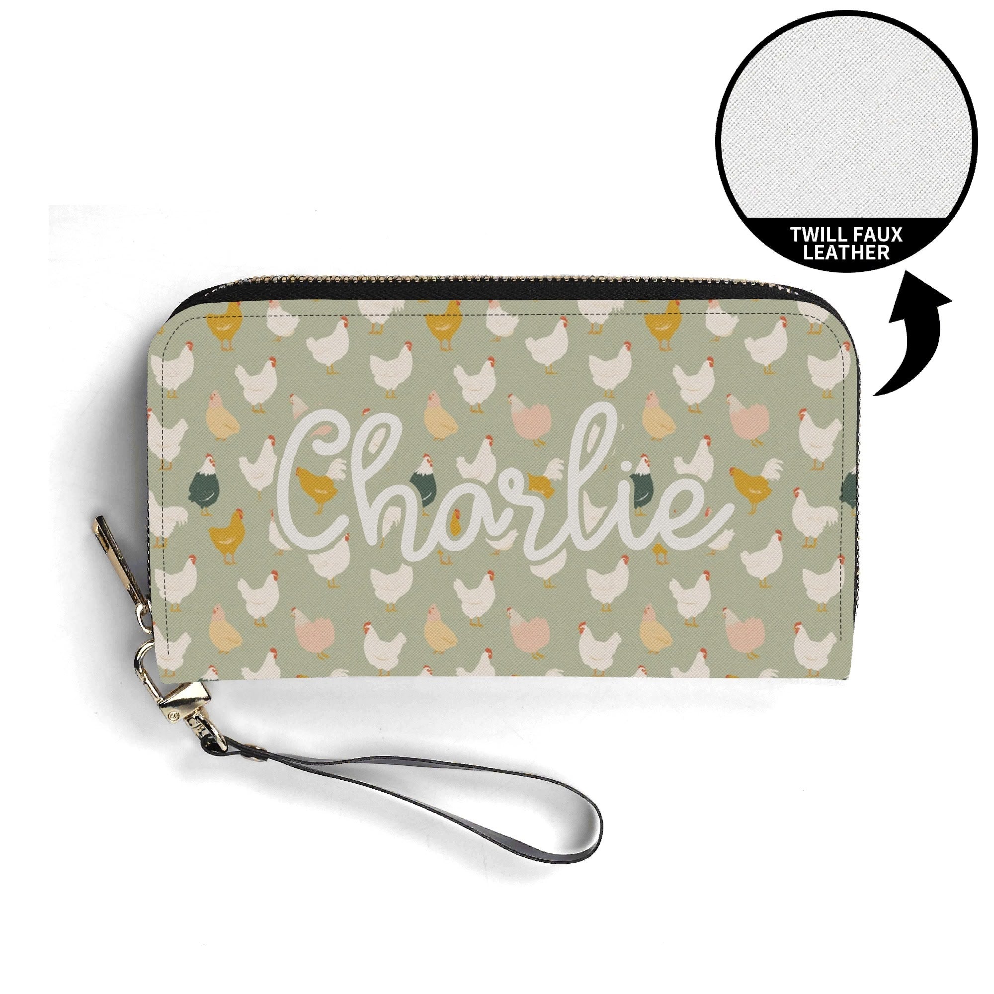 Personalised Chicken Life Twill (PU) Wallet Personalised Wallet animal Printed Offshore