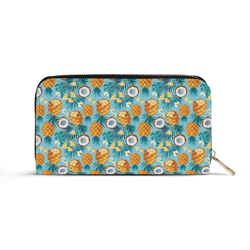 Personalised Pineapple Coconut Twill (PU) Wallet Personalised Wallet Food Printed Offshore