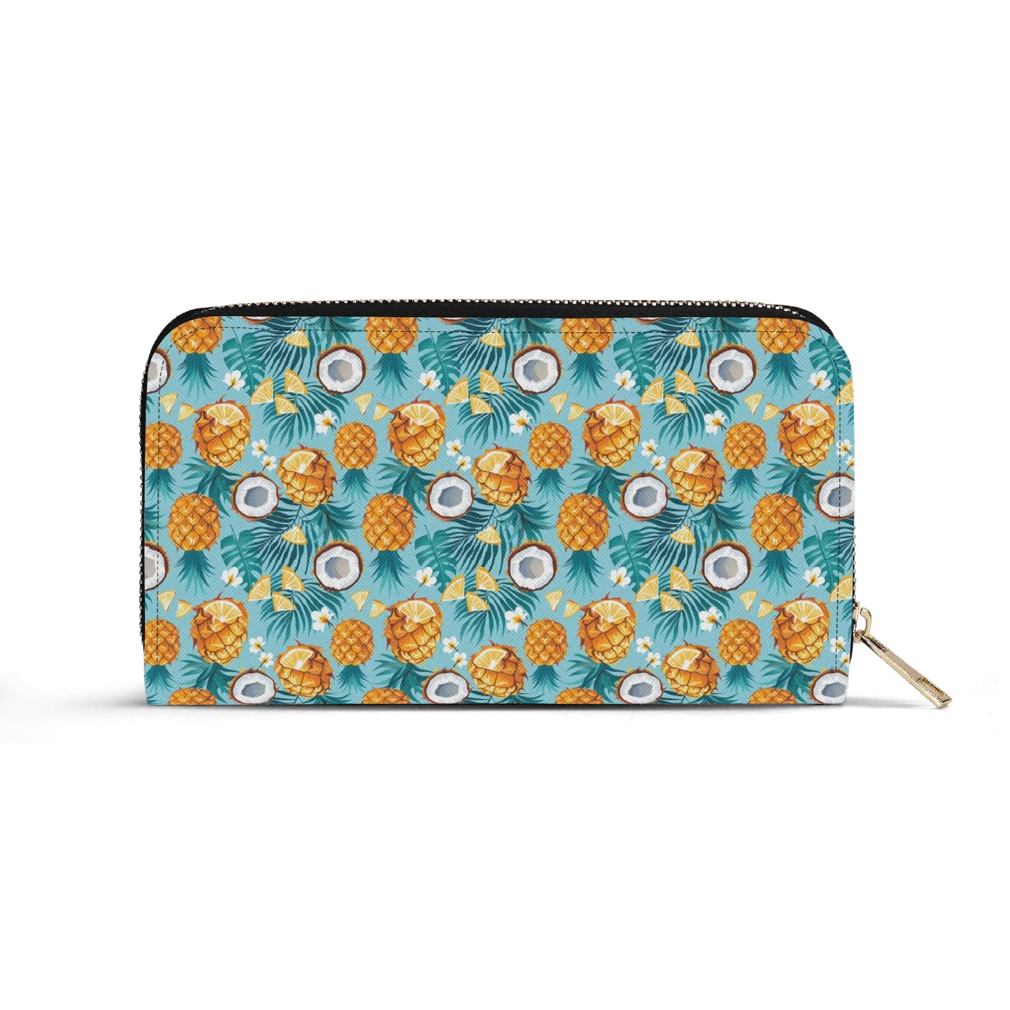 Personalised Pineapple Coconut Twill (PU) Wallet Personalised Wallet Food Printed Offshore