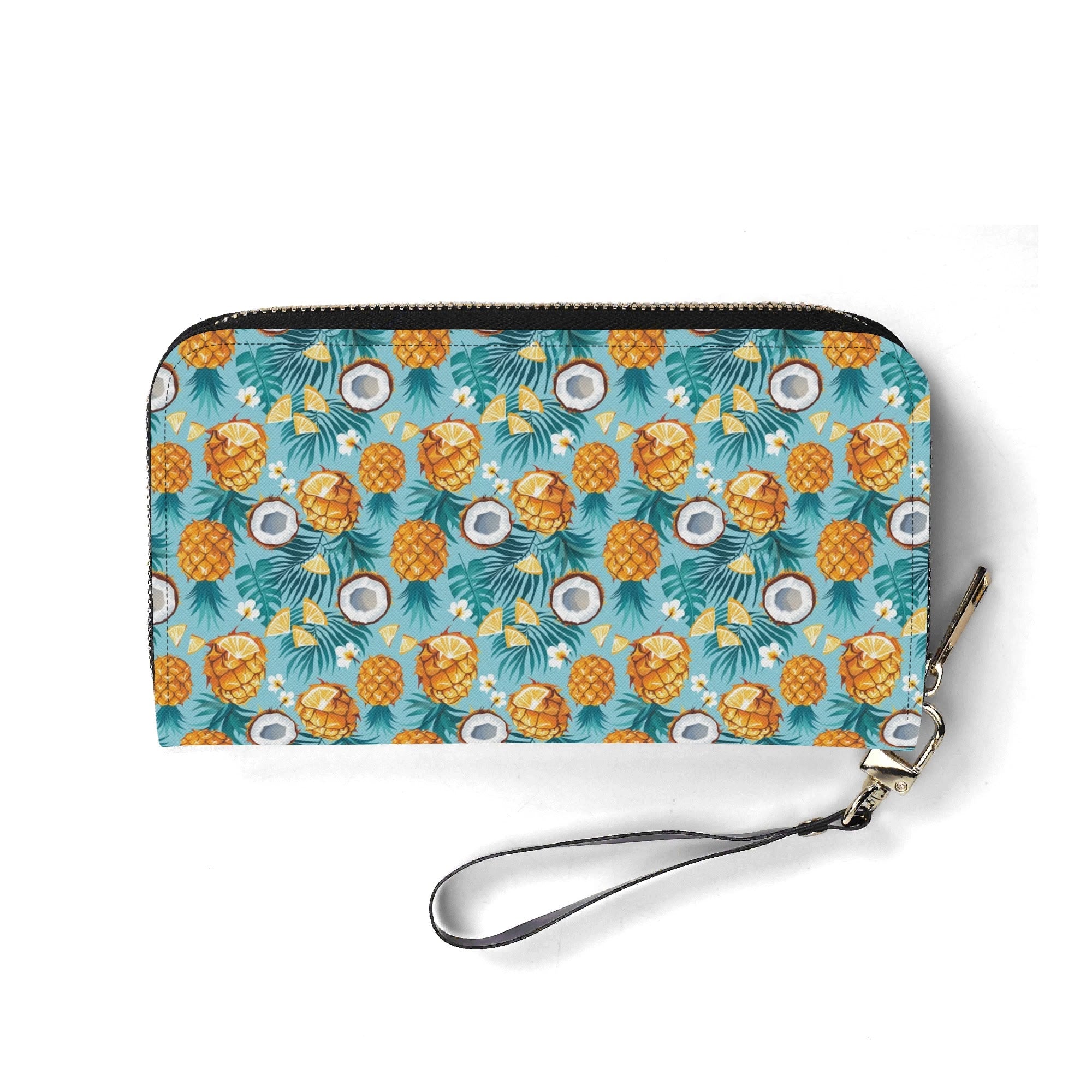 Personalised Pineapple Coconut Twill (PU) Wallet Personalised Wallet Food Printed Offshore