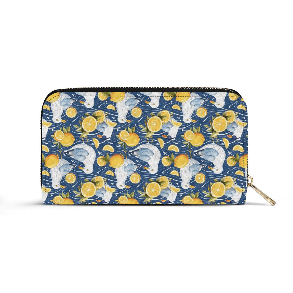 Personalised Lemon Seagull Twill (PU) Wallet Personalised Wallet animal Printed Offshore