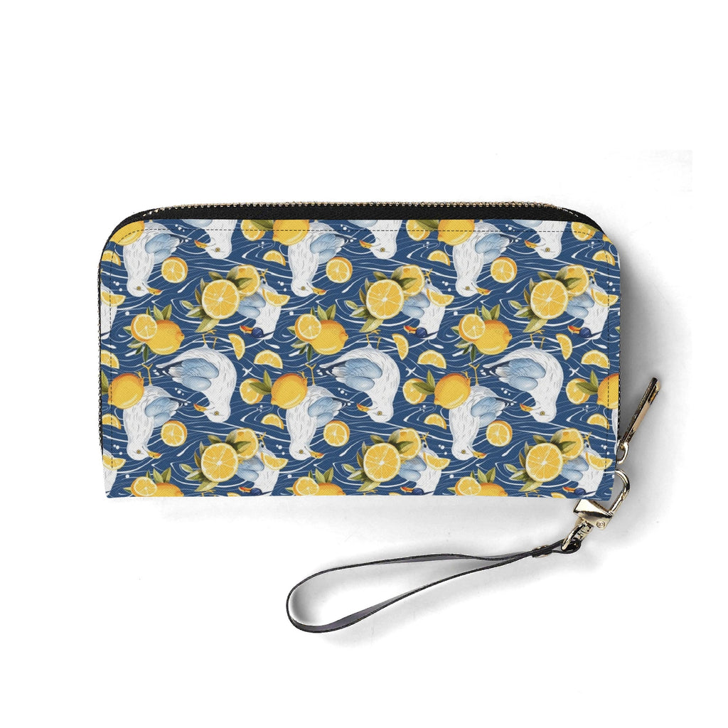 Personalised Lemon Seagull Twill (PU) Wallet Personalised Wallet animal Printed Offshore