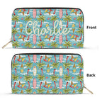 Personalised Summer Surf Twill (PU) Wallet White Personalised Wallet Printed Offshore Surf