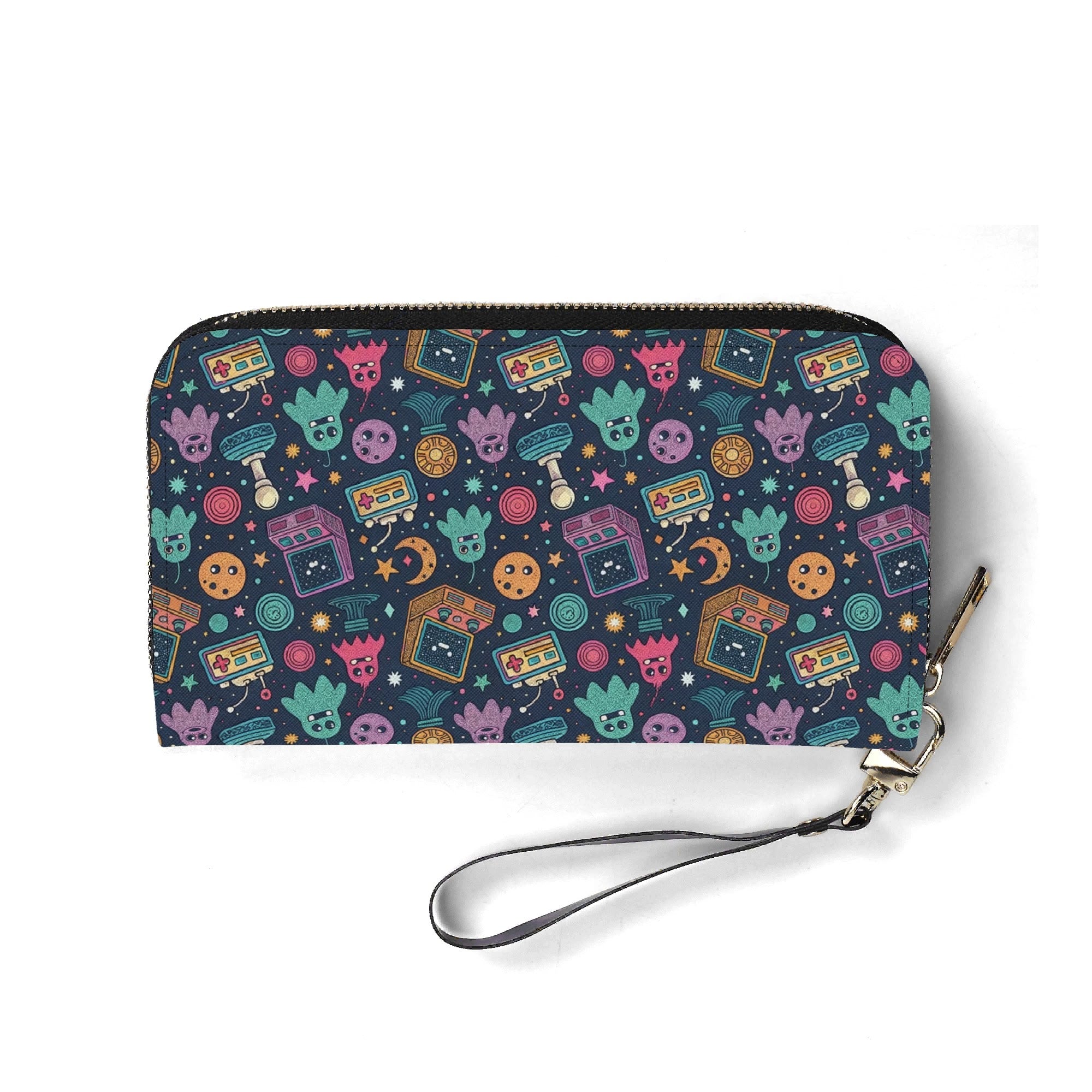 Personalised Space Arcade Twill (PU) Wallet Personalised Wallet Games Printed Offshore Retro Space