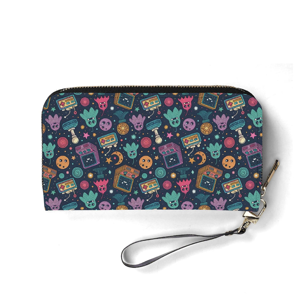 Personalised Space Arcade Twill (PU) Wallet Personalised Wallet Games Printed Offshore Retro Space