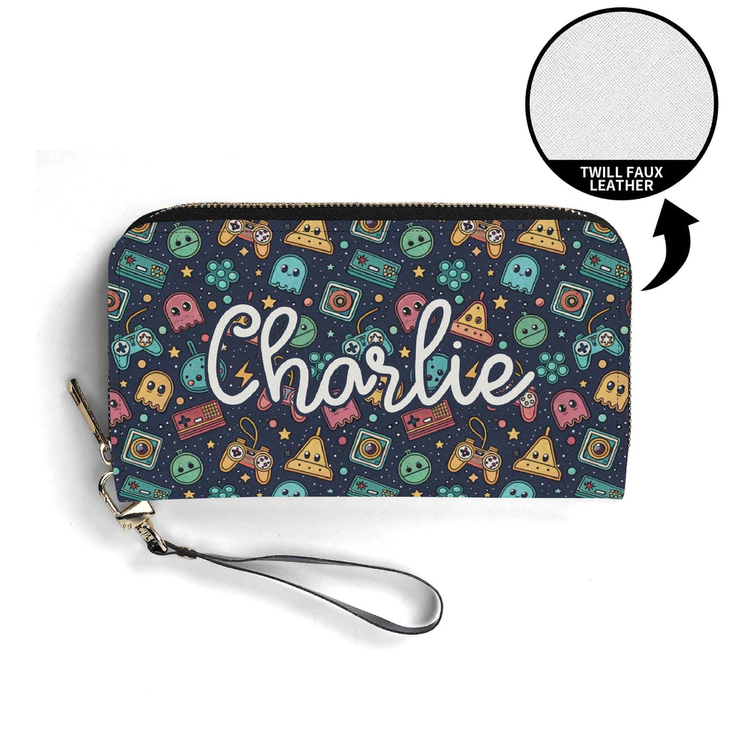 Personalised Video Game Twill (PU) Wallet Personalised Wallet Games Printed Offshore Retro