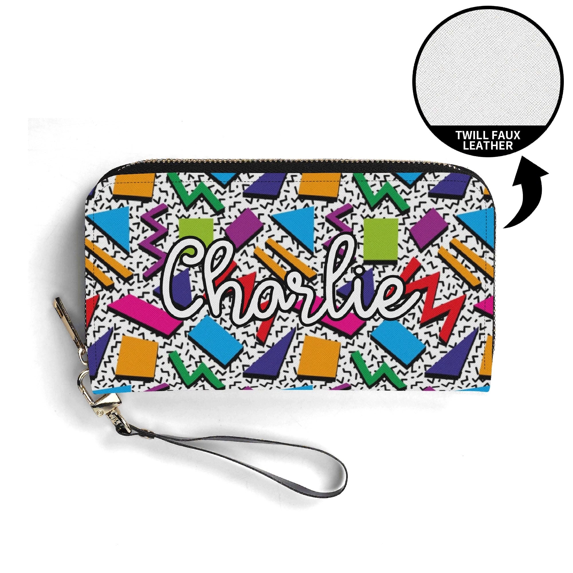 Personalised Graphic 80s Twill (PU) Wallet Personalised Wallet Printed Offshore Retro