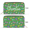 Personalised Bright 80s Twill (PU) Wallet Black Personalised Wallet Printed Offshore Retro