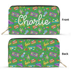 Personalised Bright 80s Twill (PU) Wallet Black Personalised Wallet Printed Offshore Retro